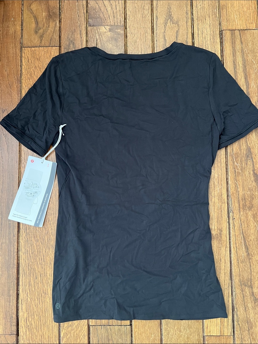 Lululemon Black Nulu Scoopneck Short Sleeve Tee Size S NWT - Picture 5 of 5